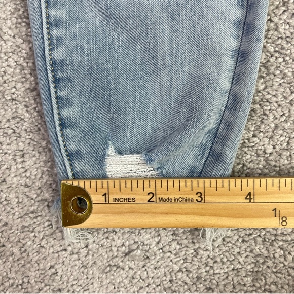 American Eagle Jegging Women's 2 Blue Skinny High Rise Light Wash Distressed - Picture 9 of 10